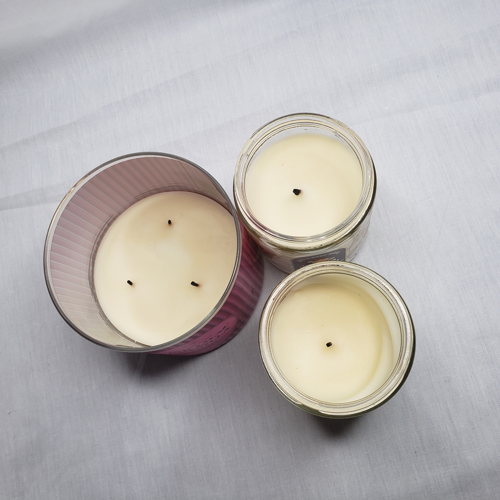 Used BBW Candles Pumpkin Swirl Vanilla Pumpkin Marshmellow Pink Lilac Vanilla - Picture 2 of 3